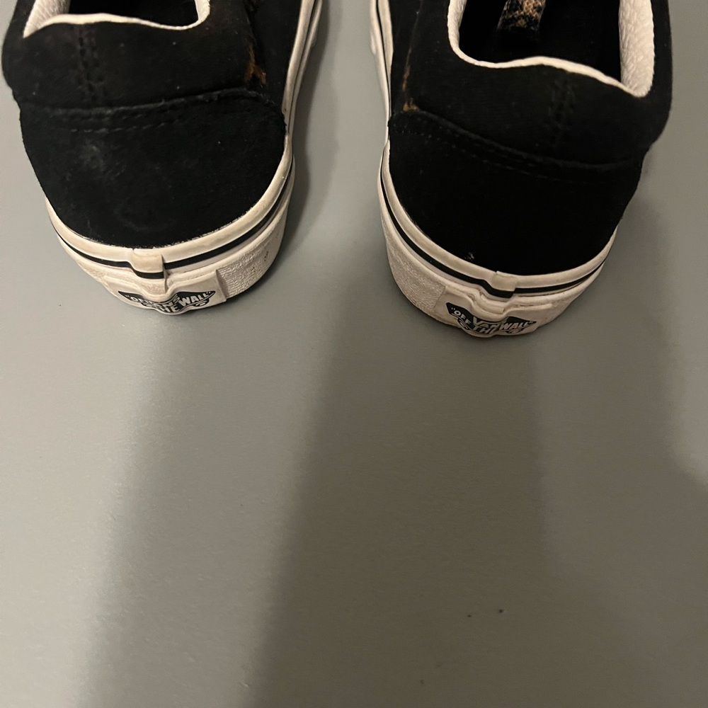 Vans Black and Animal Print Sneakers - Picture 4 of 7